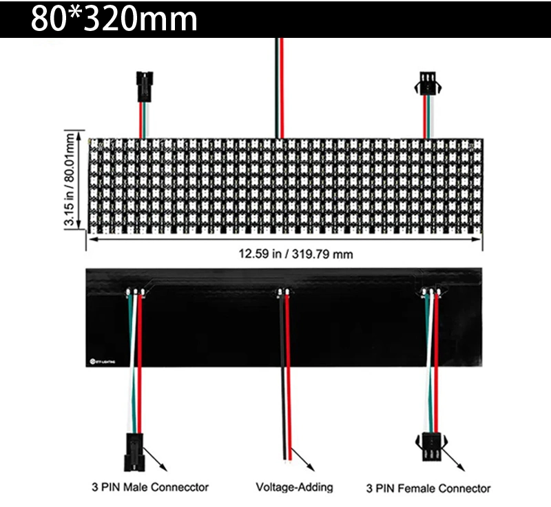 Wholesale/Supplier Digital Addressable DC5V IP20 Ws2812 RGB LED Pixel Matrix Panel Stage Strip Light