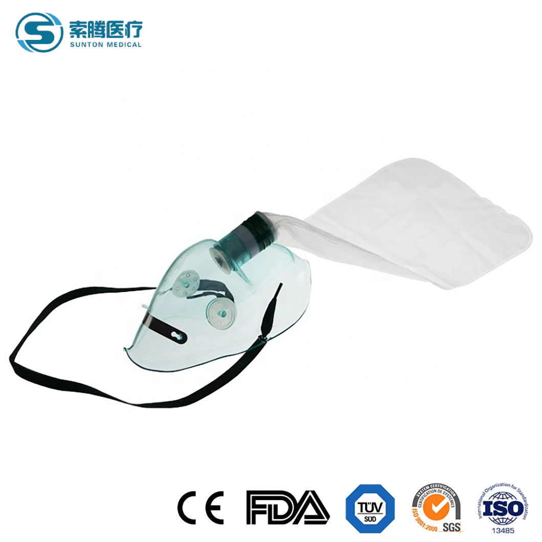 Sunton Sterile Rebreather Disposable China Oxygen Reservoir Bag Mask ISO13485 Safety Standard Cheap Mask Storage Bag Factory