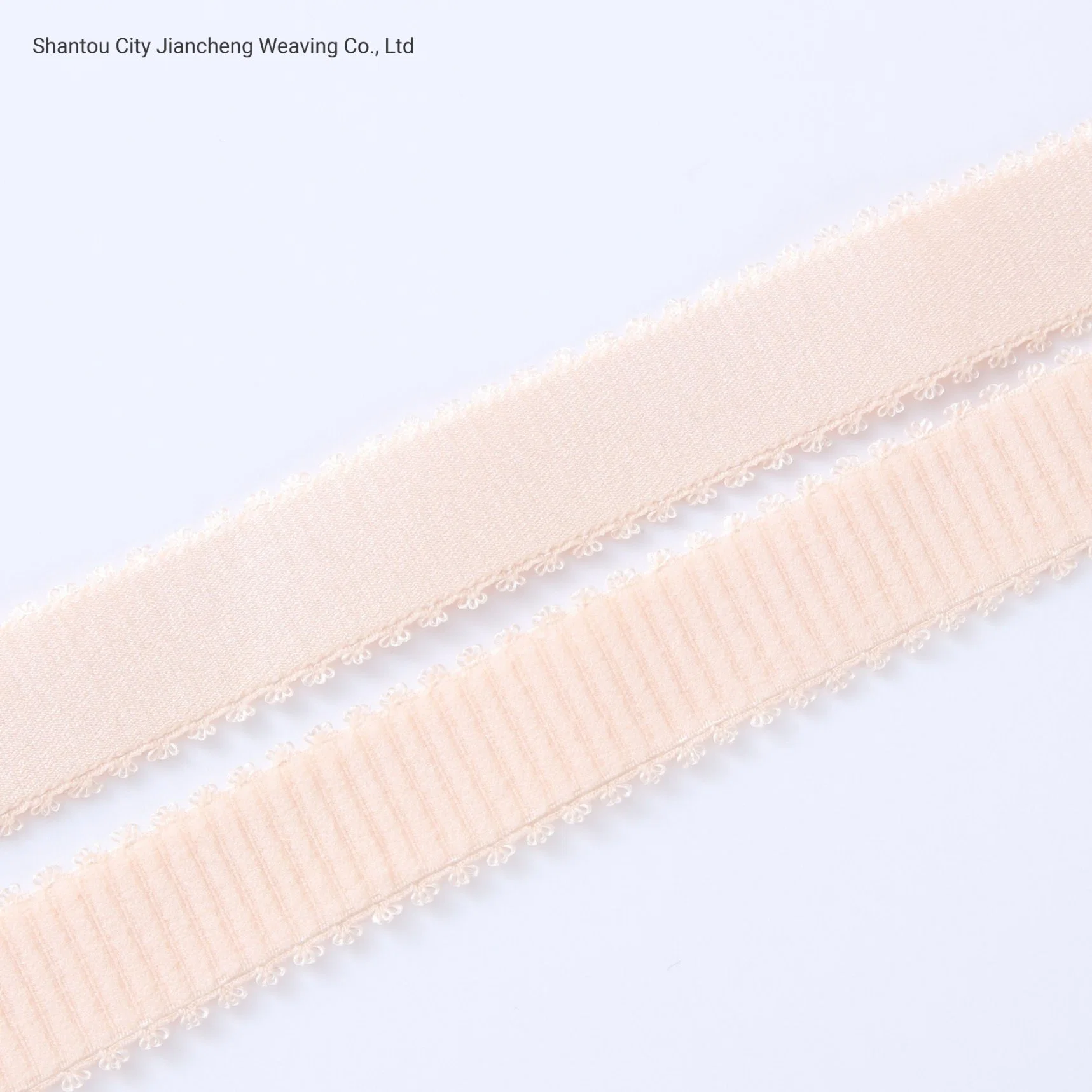 Custom Non Slip Nylon Elastic Woven Tape Plush Picot Elastic Webbing for Underwear Accessories