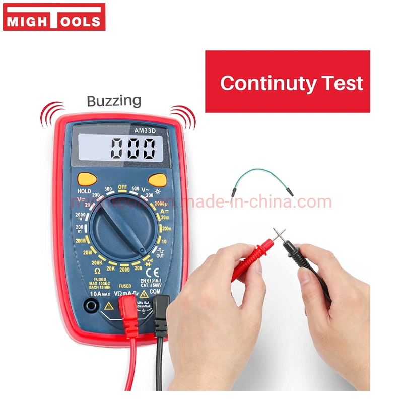 Multimeter 2000 Counts Digital Multimeter with DC AC Voltmeter and Ohm Volt AMP Tester