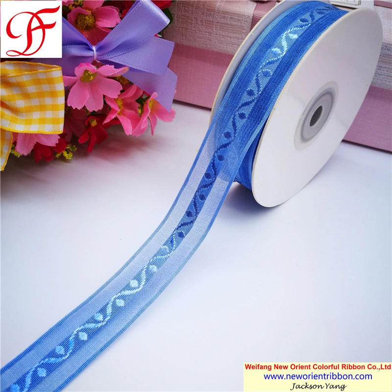 Top and Stable Quality of Organza Ribbon with Stripes at Most Competitive Price for Gifts/Wrapping/Holiday/Decoration/Garment Directly From Leading Factory in C