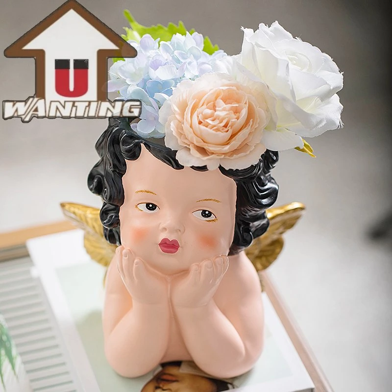 Personalized Angel Vase Portrait Flower Pot Angel Decor Table Ornament Home Decor