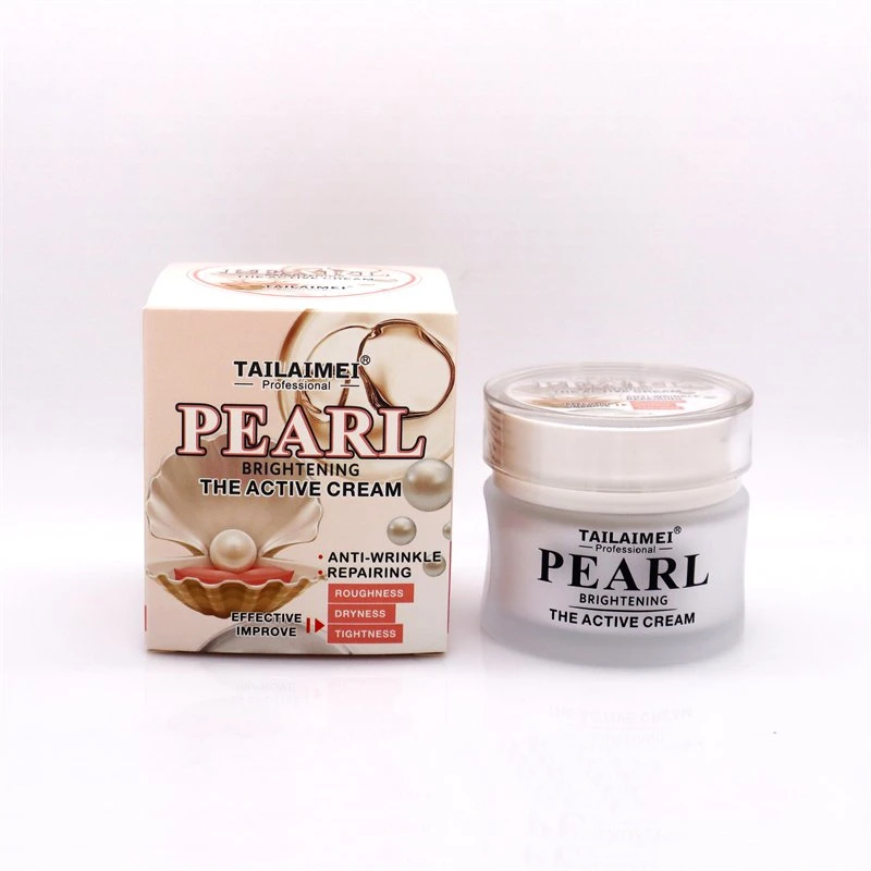 Tailaimei Crème Vegan Personnalisée à la Perle Active Crème Éclaircissante Nourrissante pour le Visage Crème Douce pour les Soins de la Peau Crème Hydratante Faciale