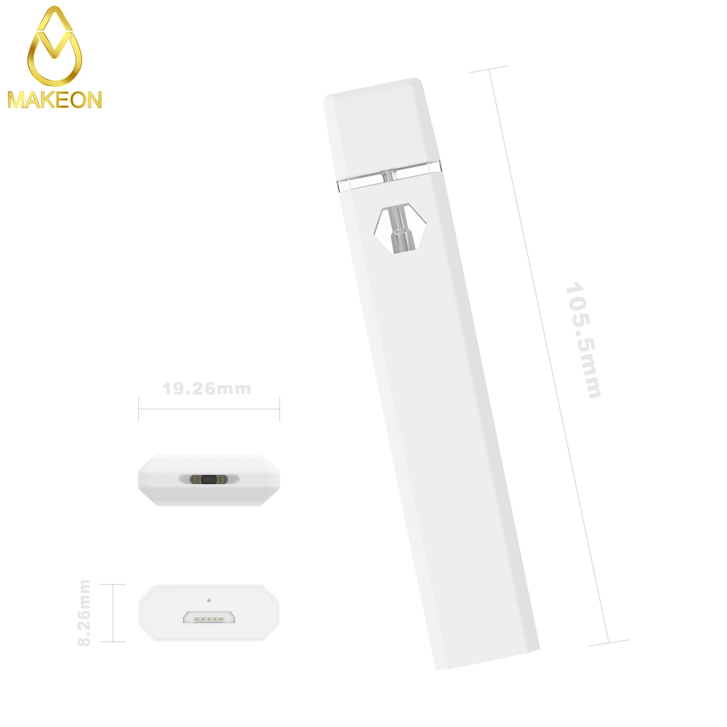 Makeon D10 Custom Vaporizer Vape Pen Hookah Thick Oil Live Resin Puffs Rechargeable Original High-Quality Electronic Cigarette with OEM Packaging