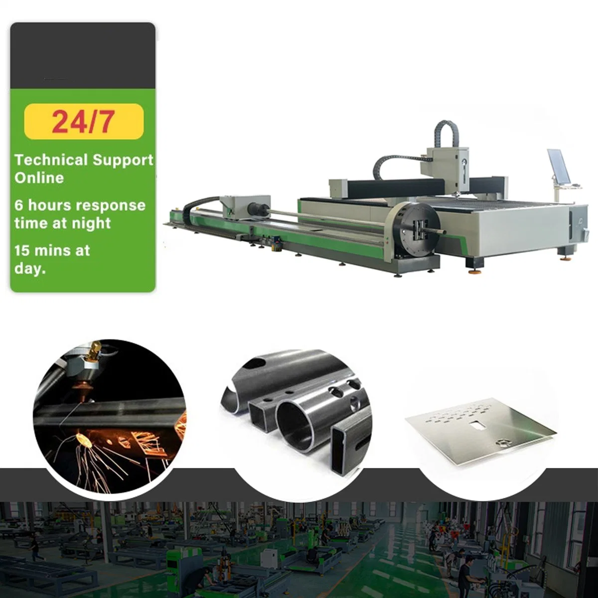 High Quality 3015 Stainless Steel Carbon Steel Iron Sheet Aluminum Plate and Tube Metal Laser Cutter