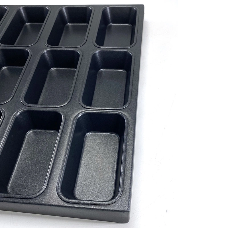 ODM&OEM Industrial Alusteel Non Stick 21-Mold Rectangular Muffin Cupcake Mini Loaf Bread Baking Pan