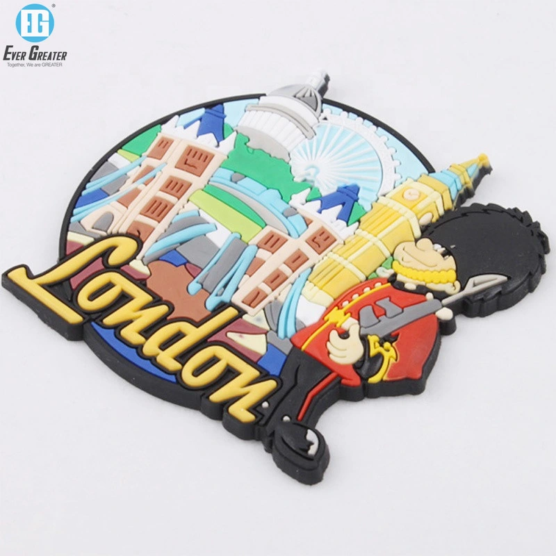 Custom logo 3D PVC borracha Turismo países souvenirs frigorífico Magnet Ímanes promocionais personalizados para frigorífico