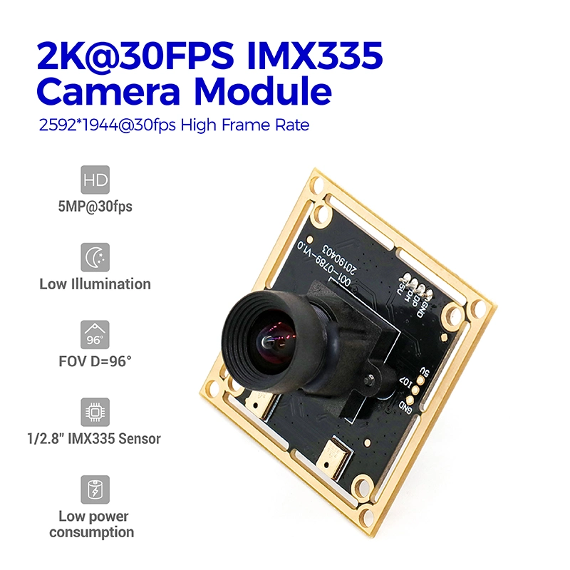 5.0MP CMOS Camera Modules HD High Definition Camera Module with 1/2.8" 5.0MP CMOS Imx335 Sensor for Document Scanning Ocr Reader Camera