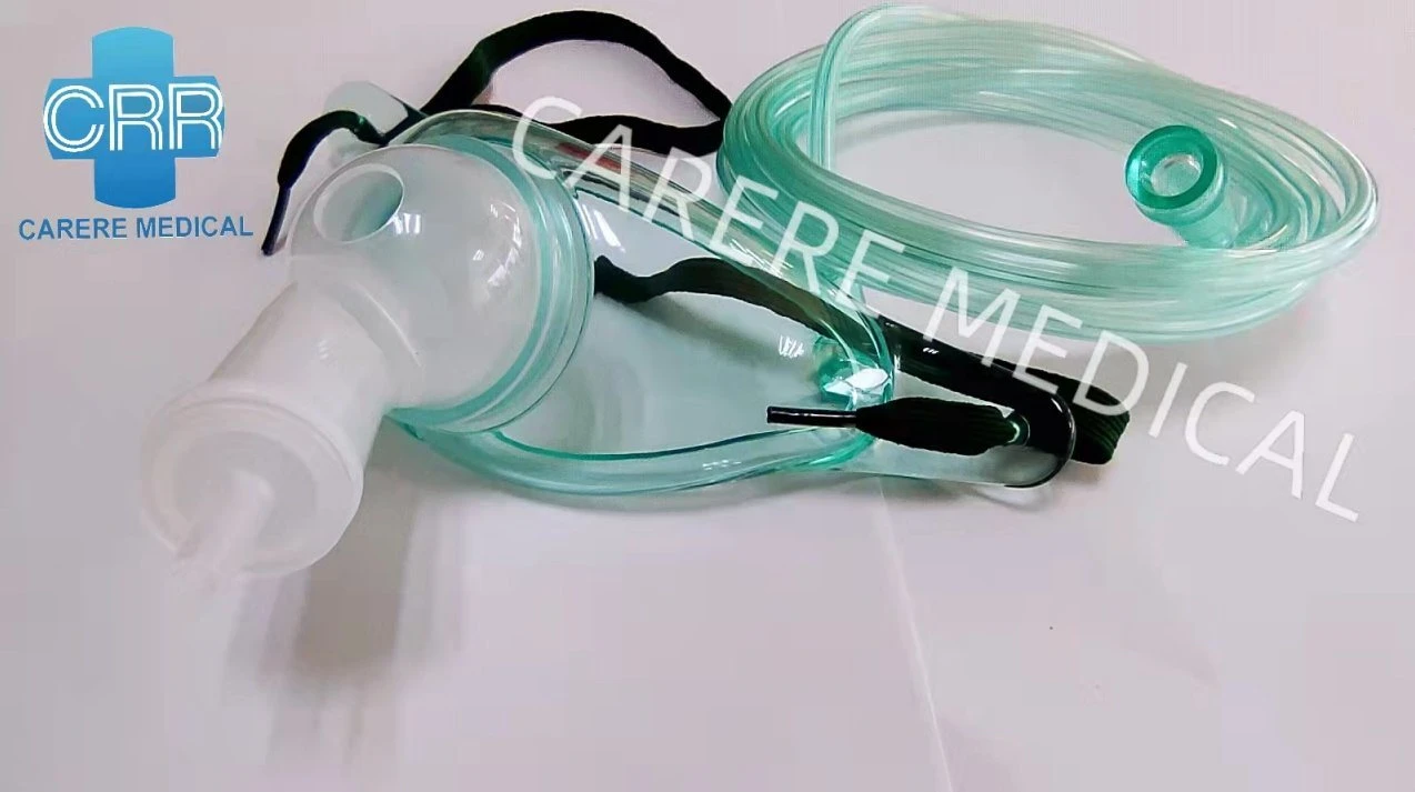 Factory Price Medical PVC Material Disposable Anesthestic Mask Trach Mask Oxygen Masks with Tubing Have Full Sizes with CE ISO