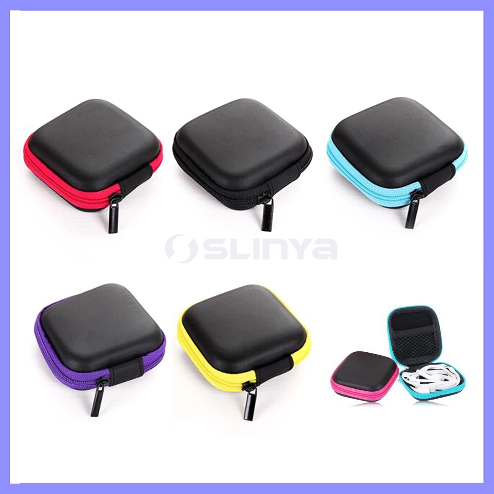 Square Zipper EVA Bags Mobile Phone Accessories Key Cash Cable Earphone Storage Bag Purse Box