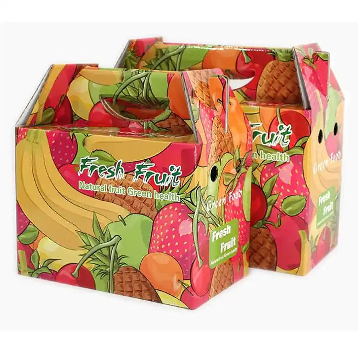 Factory Customized White Cardboard Vegetables Paper Carton Fruit Box Packaging