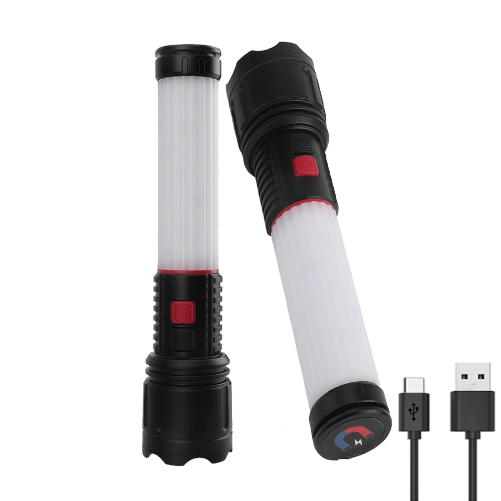 Linterna LED magnética Helius 1500lm para exteriores resistente al agua Telescoping Zoom Tail Luces de flash tácticas