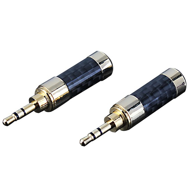 Conector de soldadura de tomada de 2,5 mm e 4 pólos adaptador de áudio ficha banhada a ouro