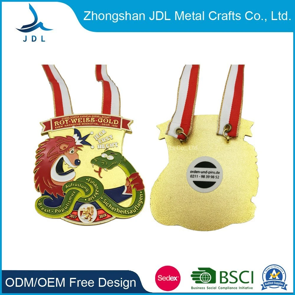 High quality/High cost performance Custom Metal Enamel Souvenir Award Medal for Gift China Custom Enamel Half Marathon Running Medal for Sports Events (363)