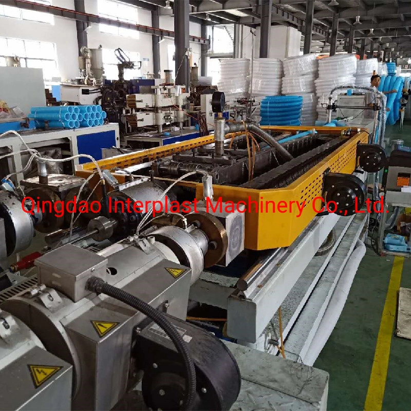 Plastic HDPE Double Wall Corrugated Drainage System Sewage Pipe Agricultural Irrigation Perforated Plastic Culvert Pipe Extrusion Machine