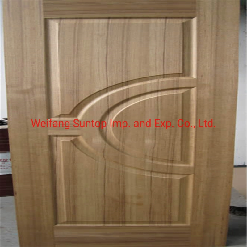 Moldado Lamintated folheados de madeira natural HDF pele utilizado para porta de porta