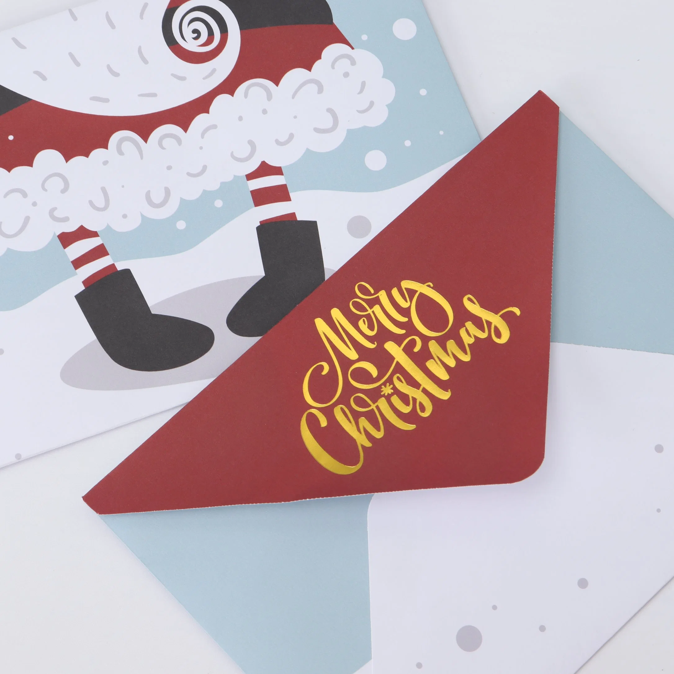 10 PCS Christmas Greeting Cards Plus 10envelopes Per Pack Wholesale/Supplier Custom Christmas Card