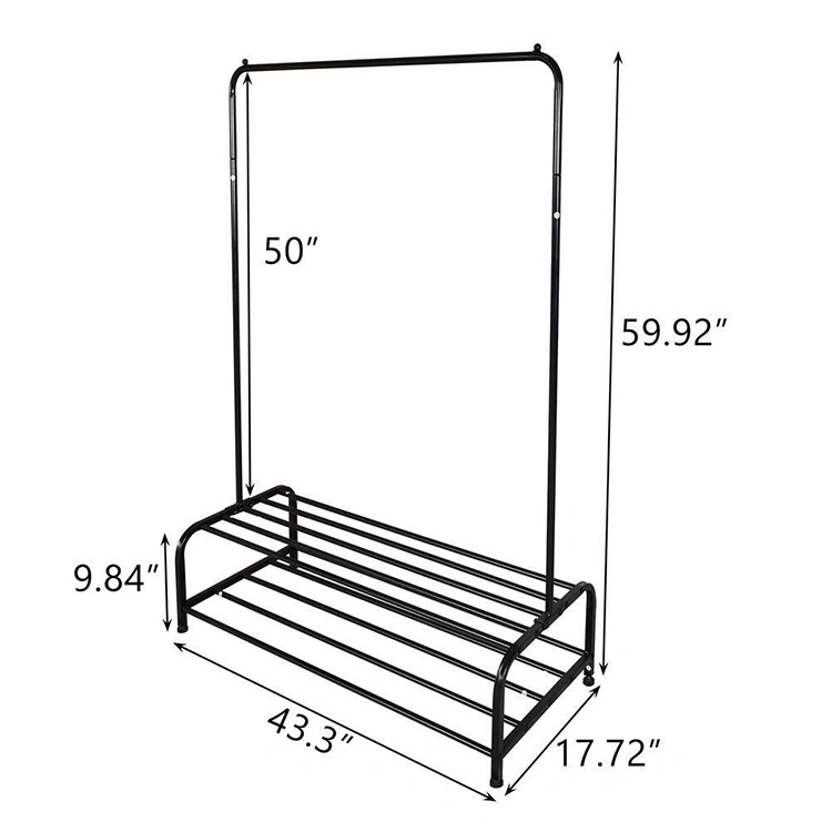 Jh-Mech Multi-Purpose Shelving Unit Metal Industrial Pipe Clothing Rack