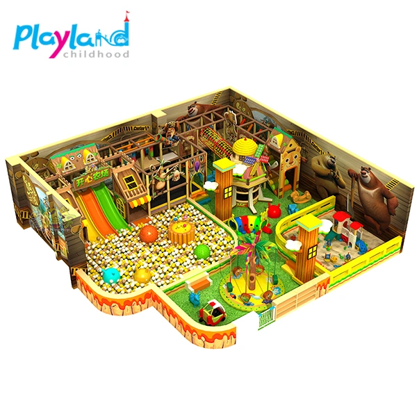 Tema de selva Kids Soft playground coberto o lugar da criança brinquedos de plástico para venda