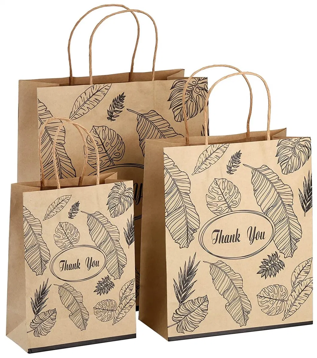 Recycled Customized Shopping Kraft Paper Bag Gift Handbag Packaging Bag