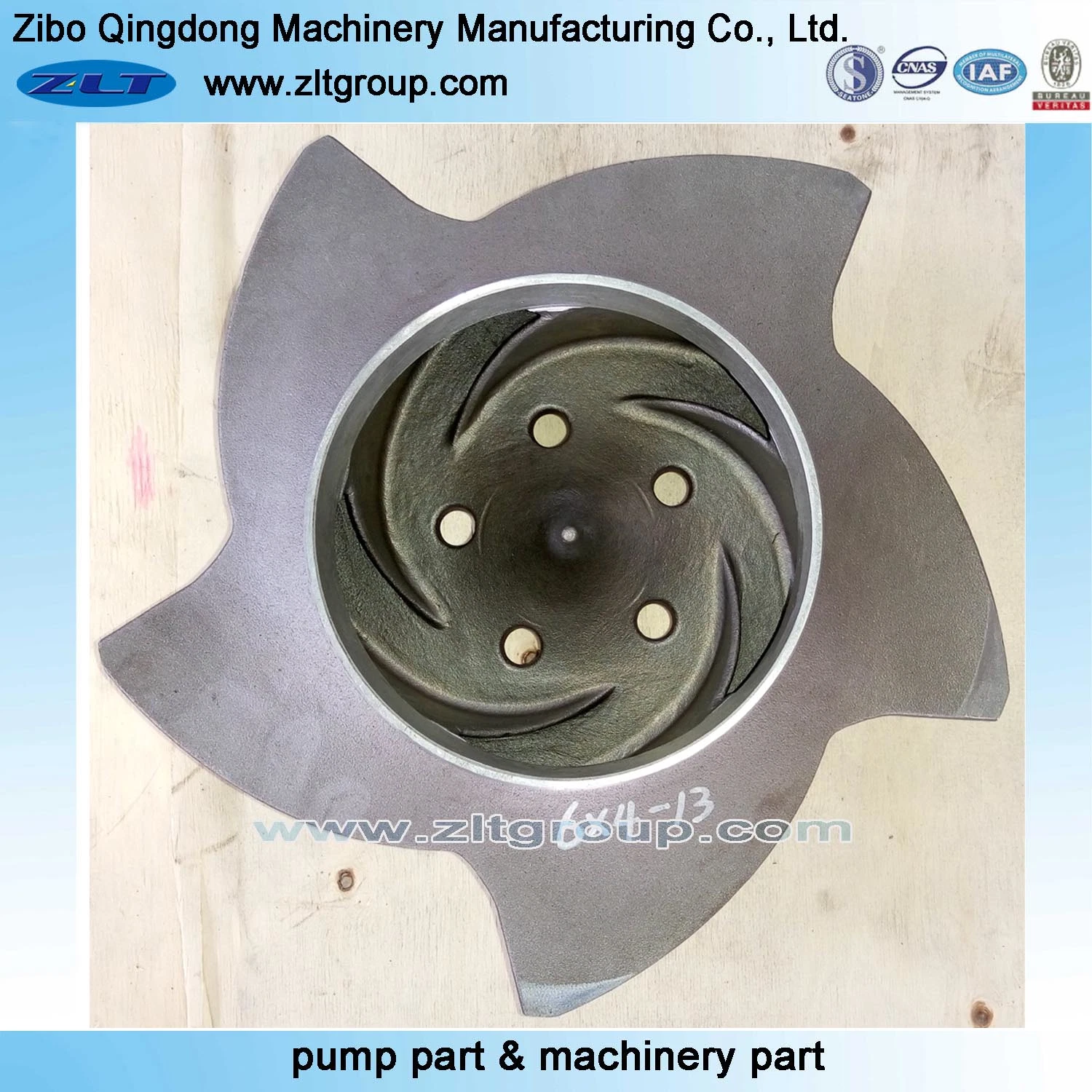 La inversión y precisión/ANSI de fundición cera perdida centrífuga química Zlt196 y Zlt Mark III, impulsor de bomba en acero inoxidable en la EC4/316/304/titanio
