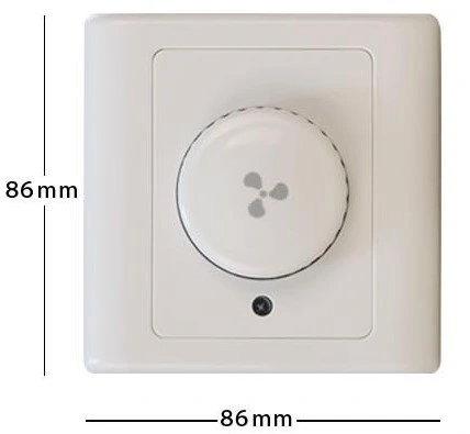 Interruptor eléctrico de pared de control de velocidad del ventilador de perilla giratoria