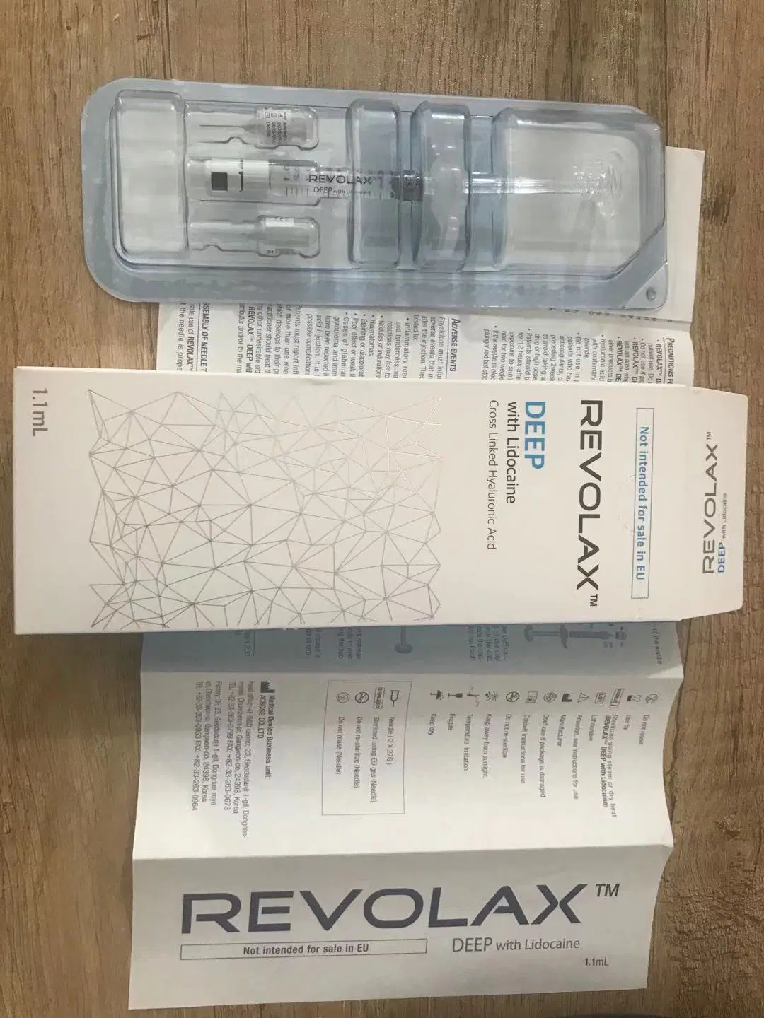 Revolax Hyaluronate Acid Gel for Plastic Surgery Cheek Nose up Dermal Facial Filler for Beauty Use