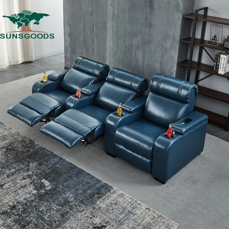 Best Selling Design moderno clássico de Reclinação Teatro de massagem Sala sofá de couro móveis domésticos