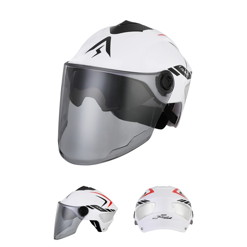 الجملة هليى موتوركيكل هليmet Summer Male Riding Half Helmet Unisex دورة الصيف لسلامة البالغين على الدراجات البخارية الكلاسيكية PP بنصف الوجه