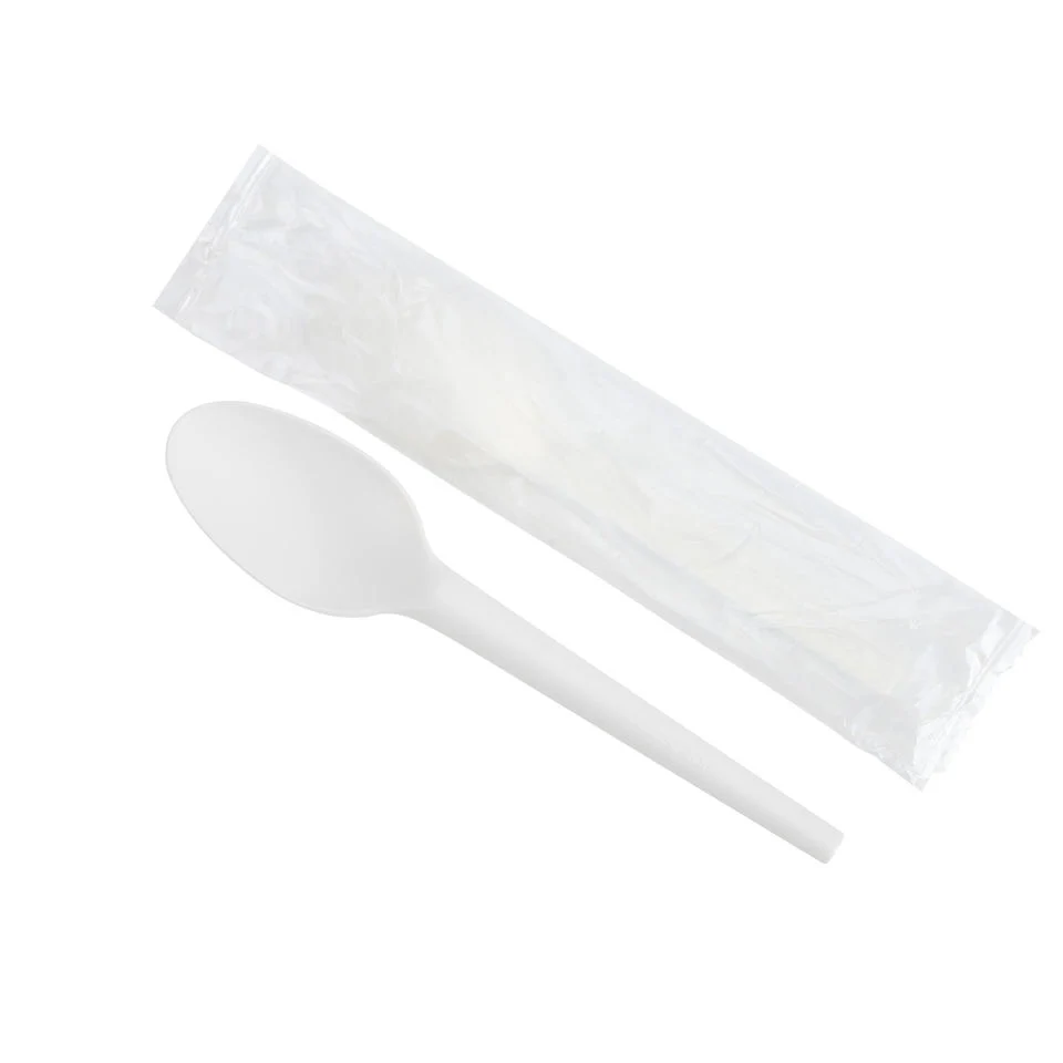 Disposable Eco-Ffriendly Lunch Dessert Ice-Cream PLA Plastic Knife Spoon Fork Cutlery