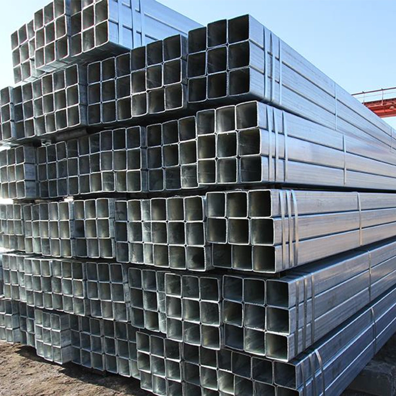 High quality/High cost performance Corrugated Square Tubing Galvanized Steel Pipe Iron Rectangular Tube Price for Carports