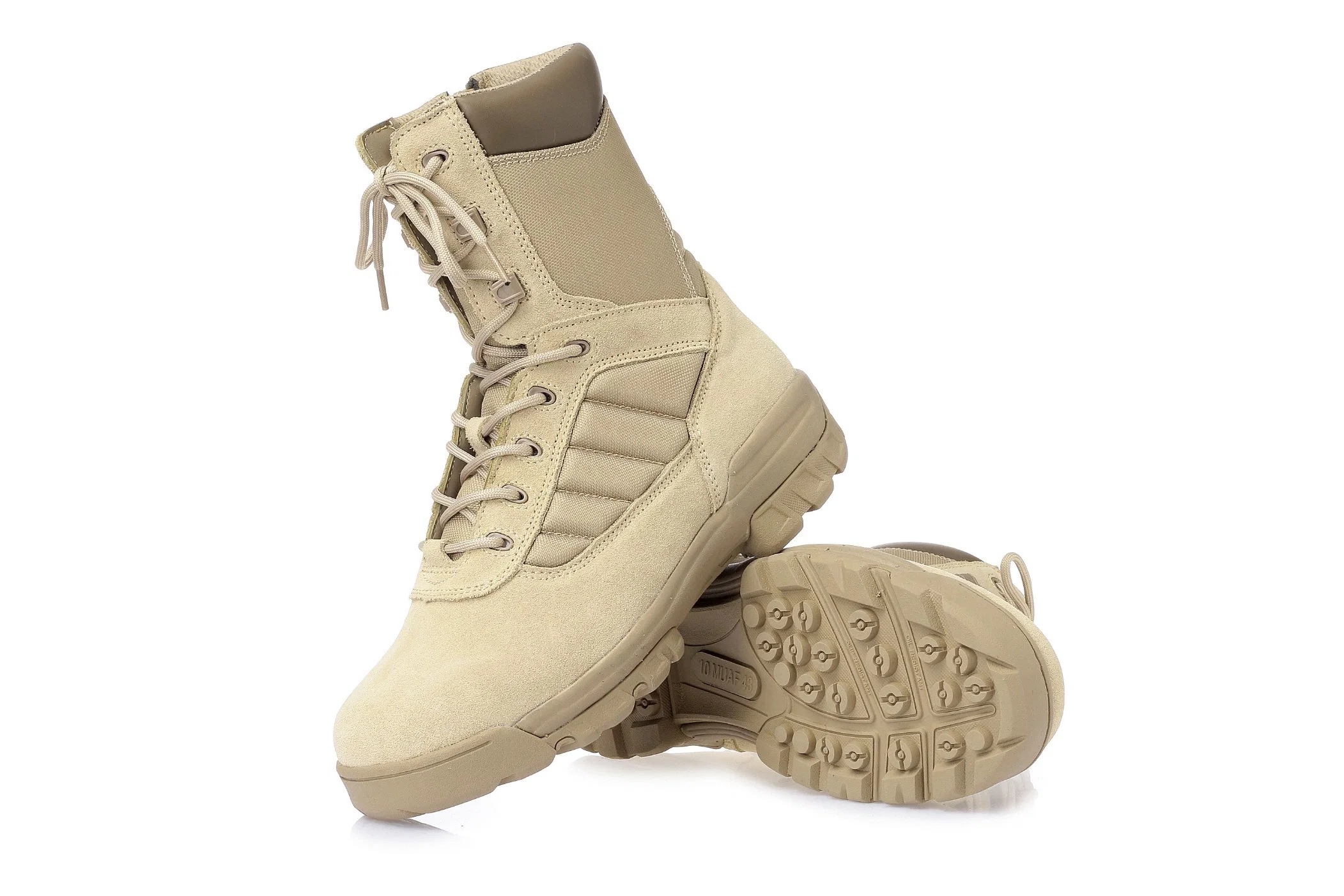 Delta Desert Tan Army Boots with Side Zipper for Work