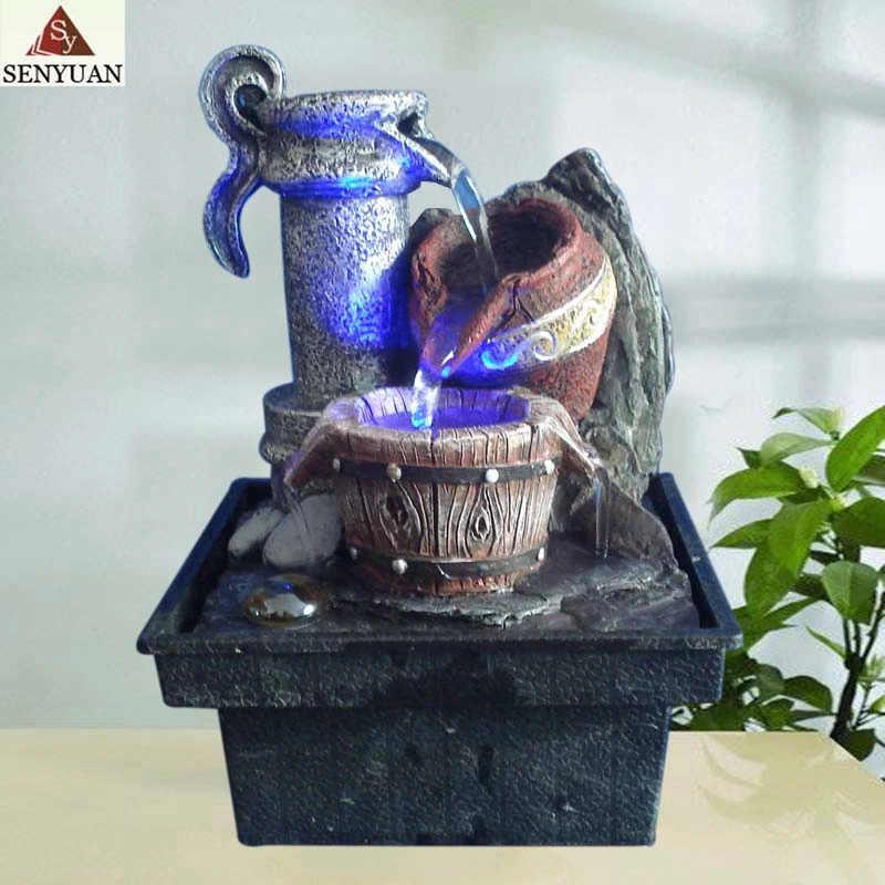 Polyresin Desktop Mini Bamboo Fountain Home Decorations