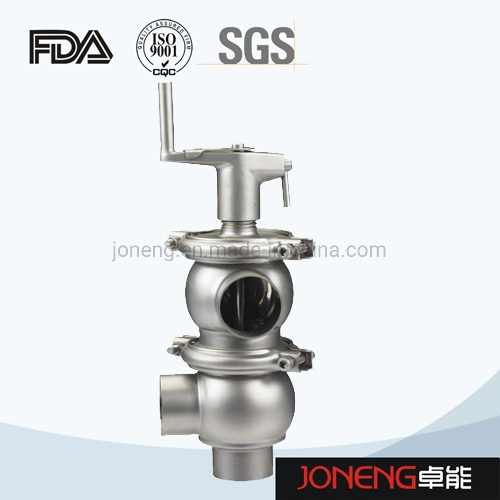 Sanitary Stainless Steel Weld Double Seat Reverse Direction Valve for Fluid