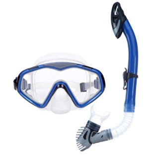 Hot Selling Easy Breathing Snorkel Set Tempered Glass Diving Mask