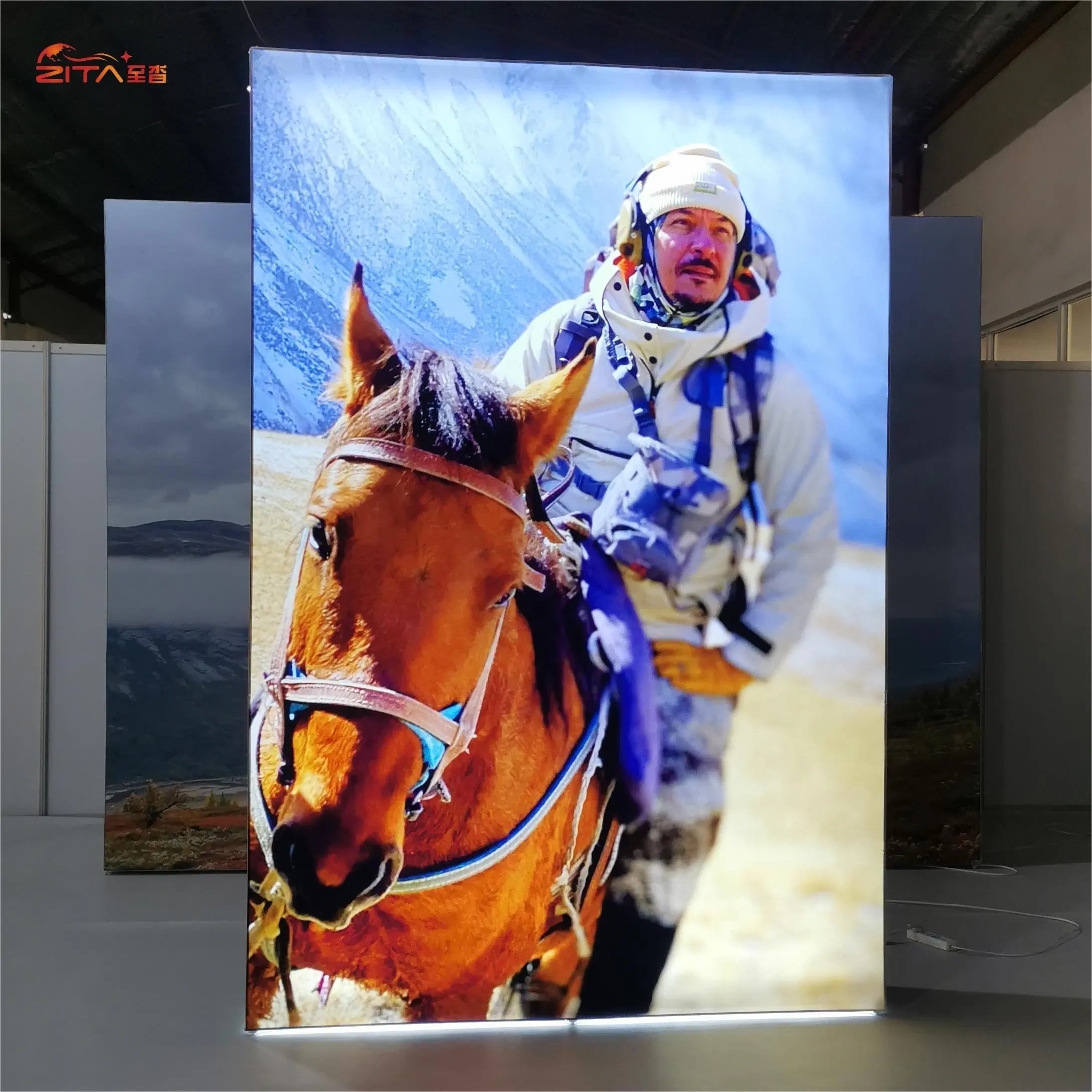 2m*4m Portable Trade Show Seg Pop up Display Stand with LED Light