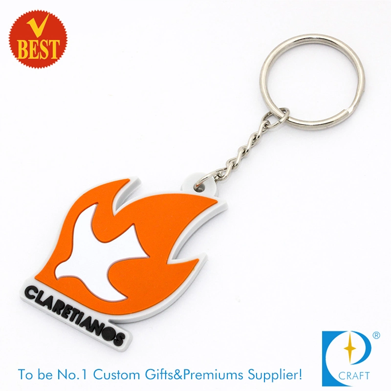 Wholesale/Supplier High quality/High cost performance  Round Shape Rubber Key Chain Promotion Gift with Publicity Logo