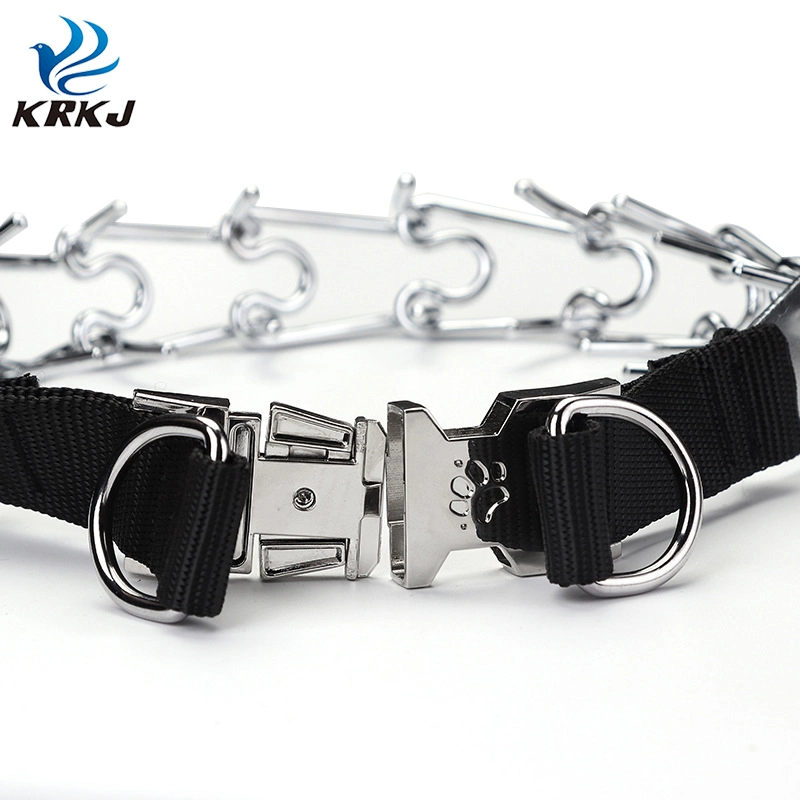 Tc1407-a Adjustable and Removable Quality Metal Dog Training Spike Collar Necklace with Buckle