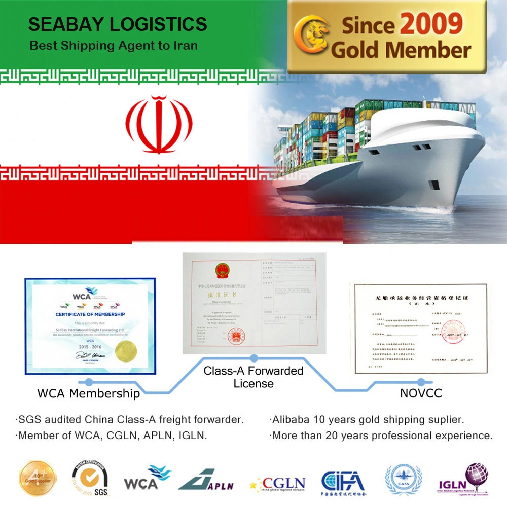 Transporte de carga a granel desde China a Bandar Abbas Teherán Bandar Bushehr Irán