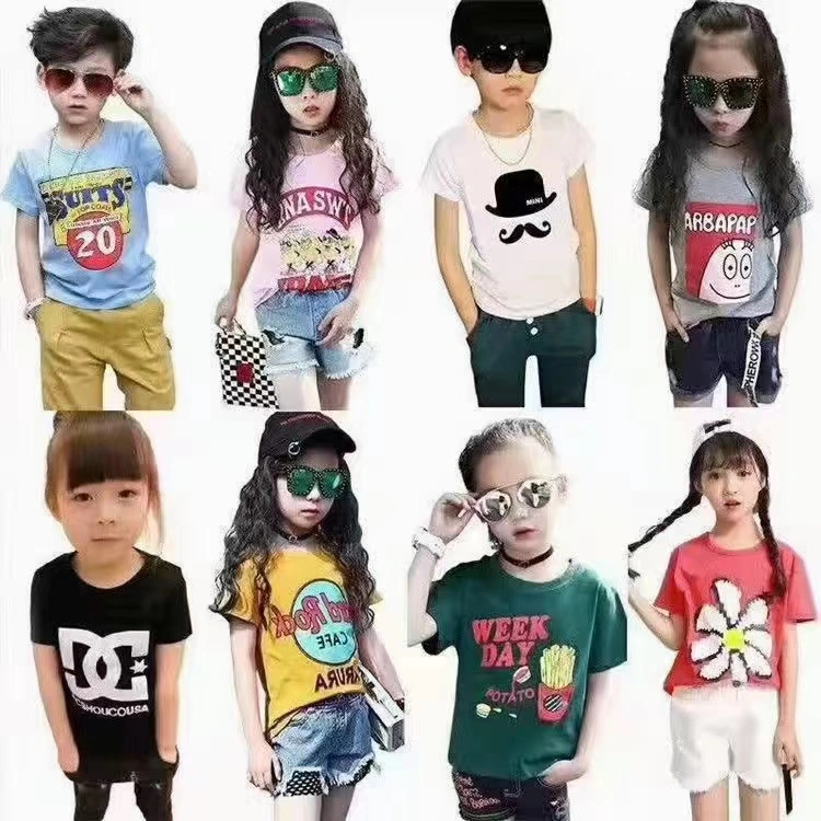 Sorted Mix Design Garment Children T Shirt for Sale Clothes Stocked