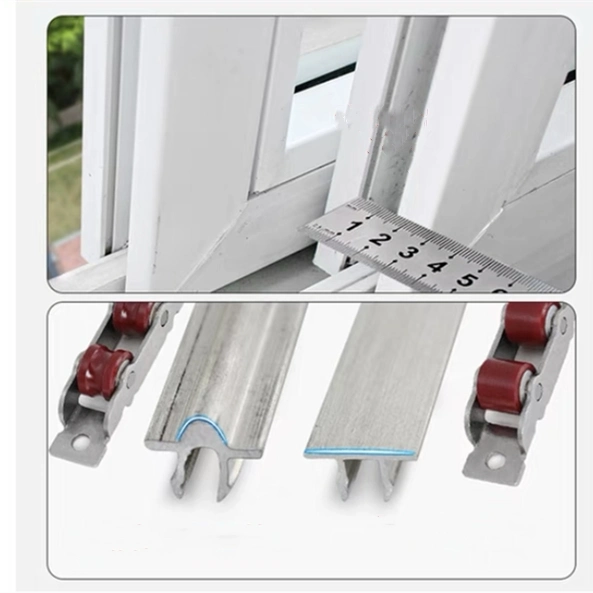 Nisen Sr04 Certificado CE UPVC hardware de ventana deslizante de puerta de rodillo Rueda de ranura rodillo ajustable vida útil