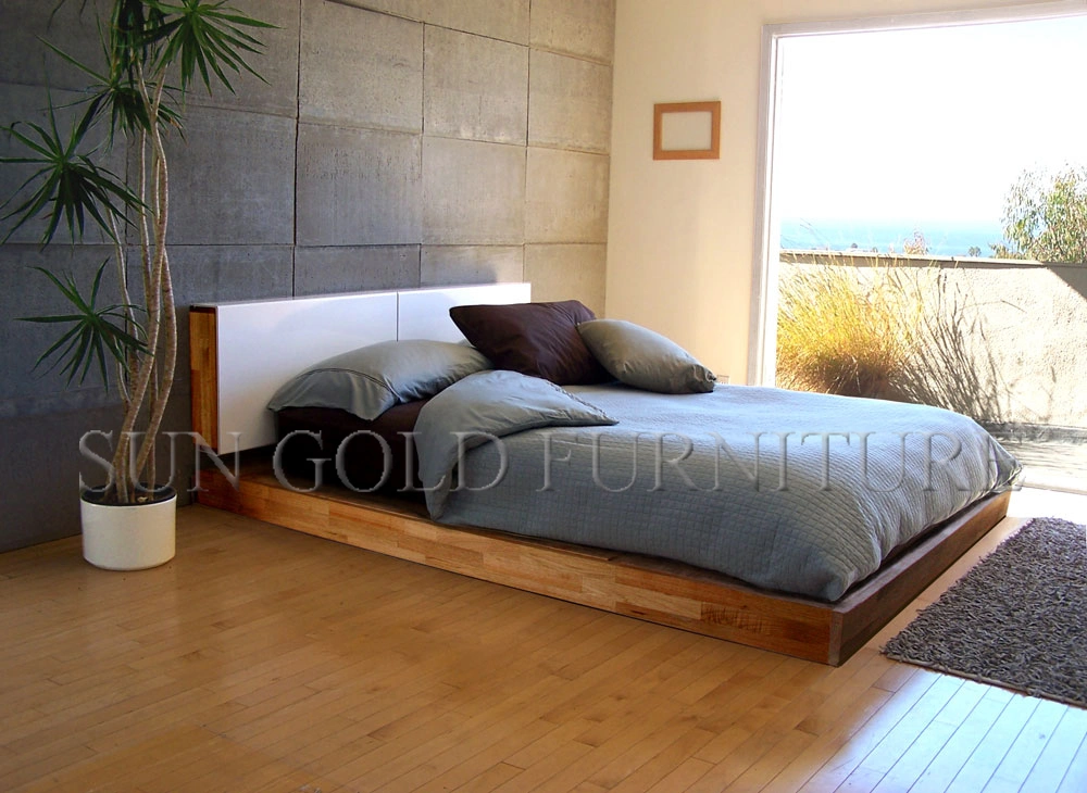 Home Use Simple Melamine Wooden Bed Set (SZ-BF024)