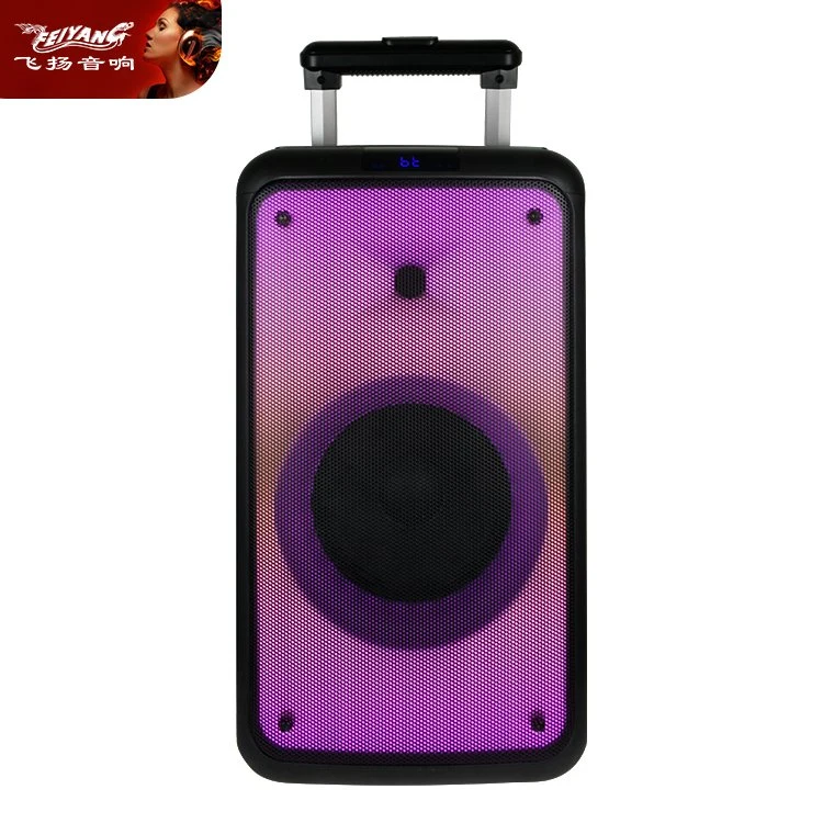 2022 Factory Trolley Portable Audio DJ Sound Box Professional Powered Bluetooth Wireless Speakers with Mic