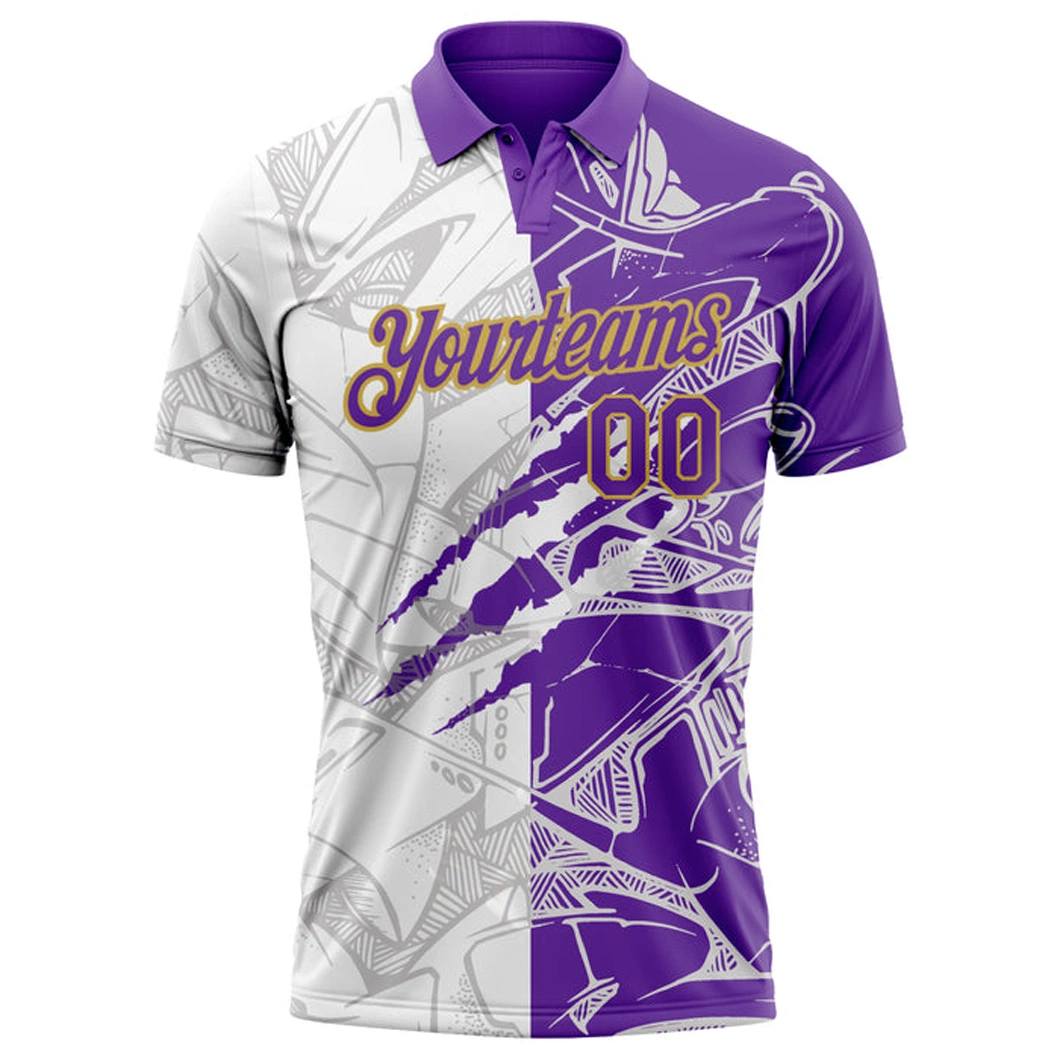 Team Club Custom Logo Polyester Digital Sublimation Sports Polo Shirt