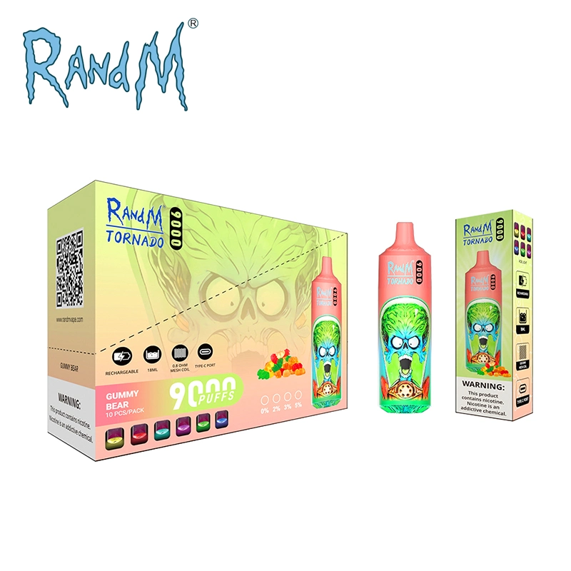 Original Randm Vape Manufacturer Fumot Technology Randm Tornado 9000 Puffs Disposable/Chargeable Vape Pod