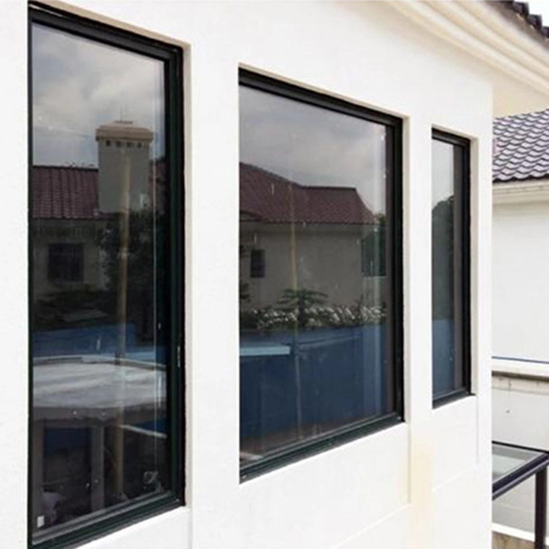 Aluminum Frame Tempered Glass Punched Windows for House Buildings