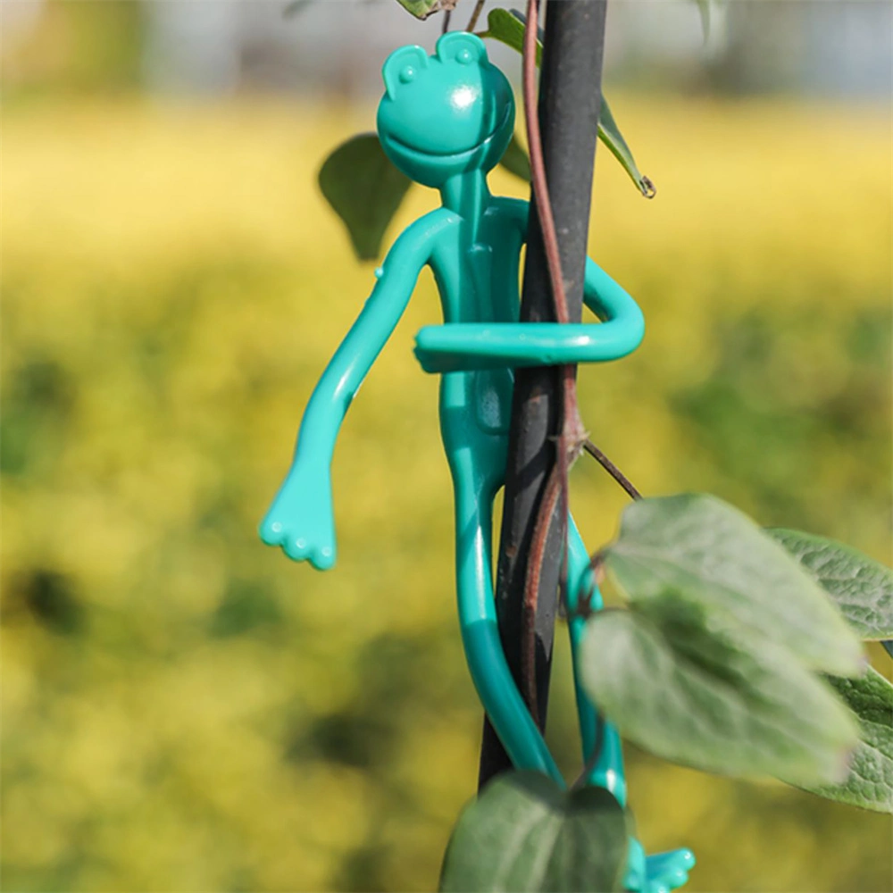 Frog Shaped Plant Tie Bendable Reusable Twist Clips Garden Vine Stems Cranes Fixing Tool