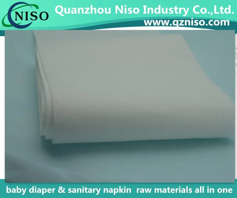 White Jumbo Roll Airlaid Paper for Sanitary Napkin (LSWCZ7100)