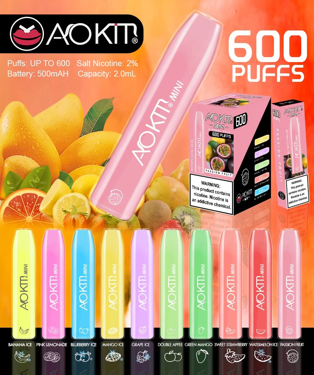 Для изготовителей оборудования на заводе Puffs Aokit Mini 600 500 Мач одноразовые Vape Mini Электронные сигареты
