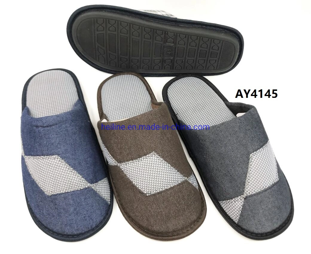 Summer Spring and Autumn Collection Cotton Custom Men Indoor House Shoes